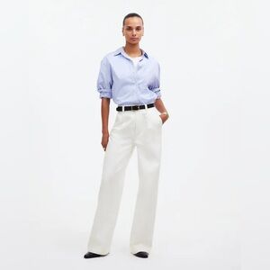 NWOT Madewell Women's The Harlow Wide-Leg Jean Airy Denim Trouser Off White 25